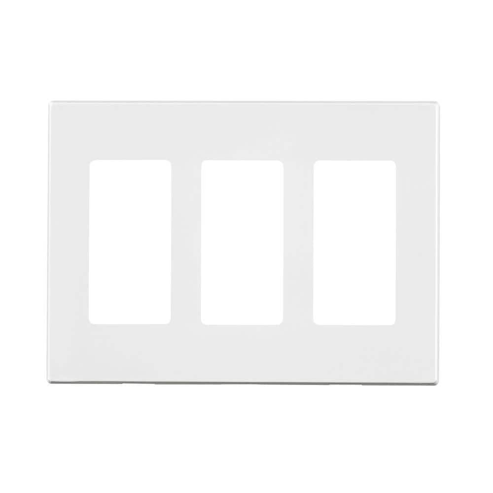 White 3-Gang Duplex Outlet Wall Plate (1-Pack)