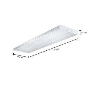 4 ft. White 4 - Light Residential Fluorescent Wraparound Fixture - Stu's Home Improvement Outlet