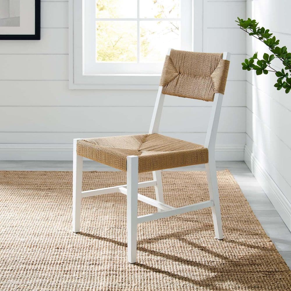 Bodie White Natural Wood Dining Chair - Stu's Home Improvement Outlet