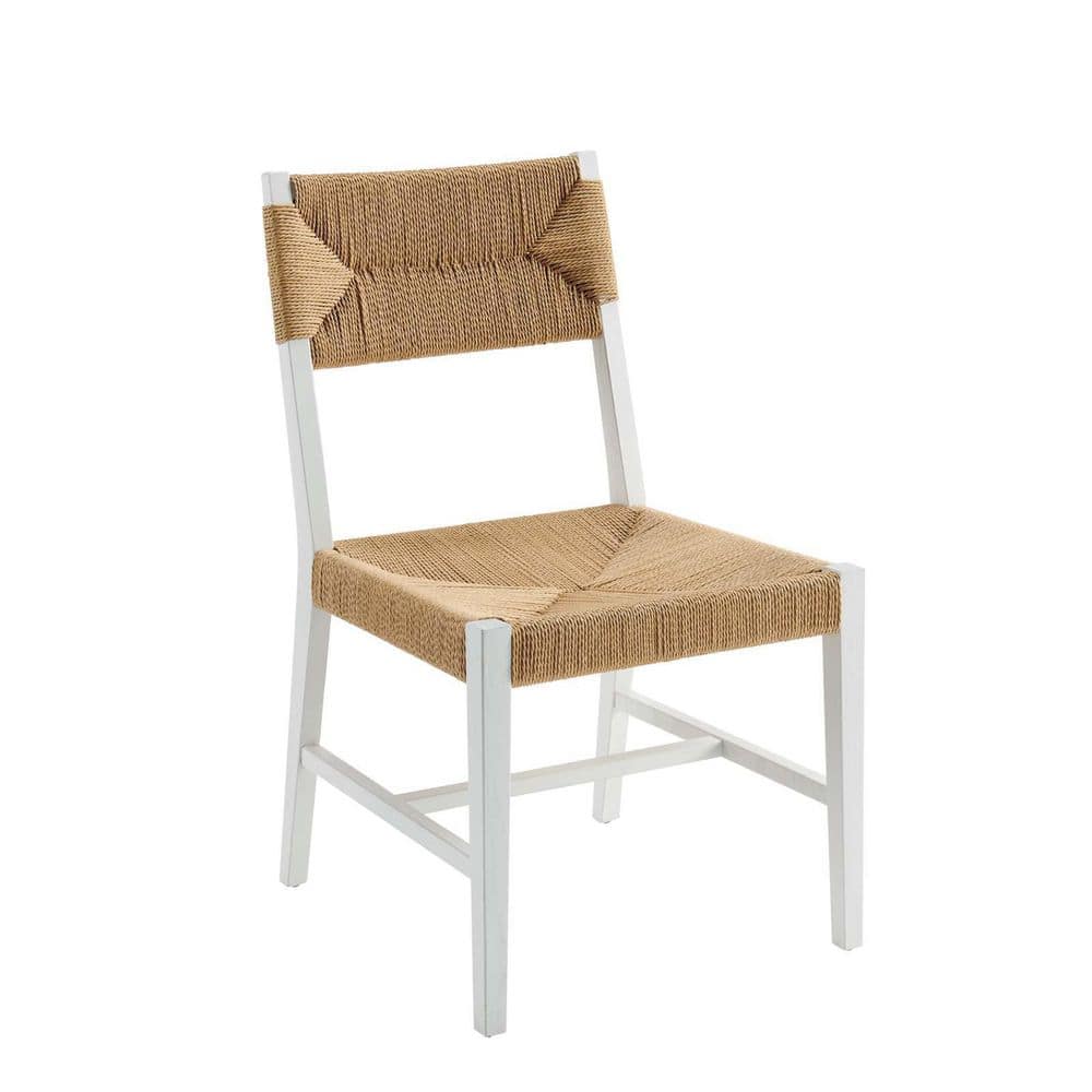 Bodie White Natural Wood Dining Chair - Stu's Home Improvement Outlet