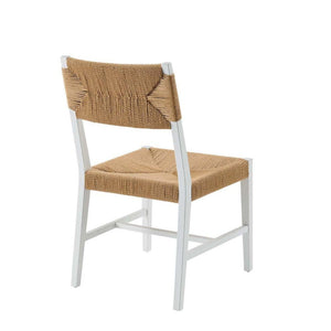 Bodie White Natural Wood Dining Chair - Stu's Home Improvement Outlet