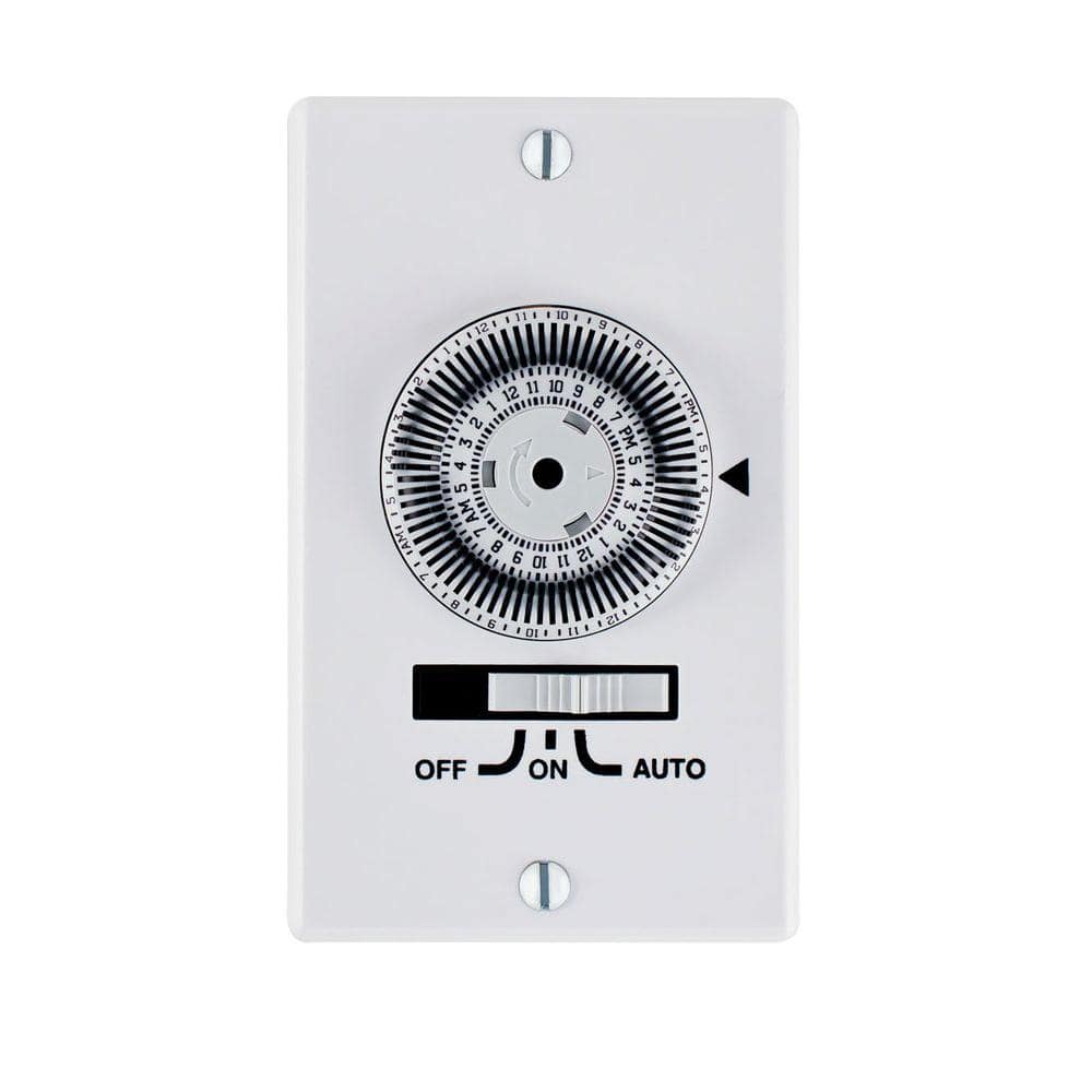 20 Amp 24 - Hour Indoor In - Wall Heavy - Duty Mechanical Timer, White - Stu's Home Improvement Outlet