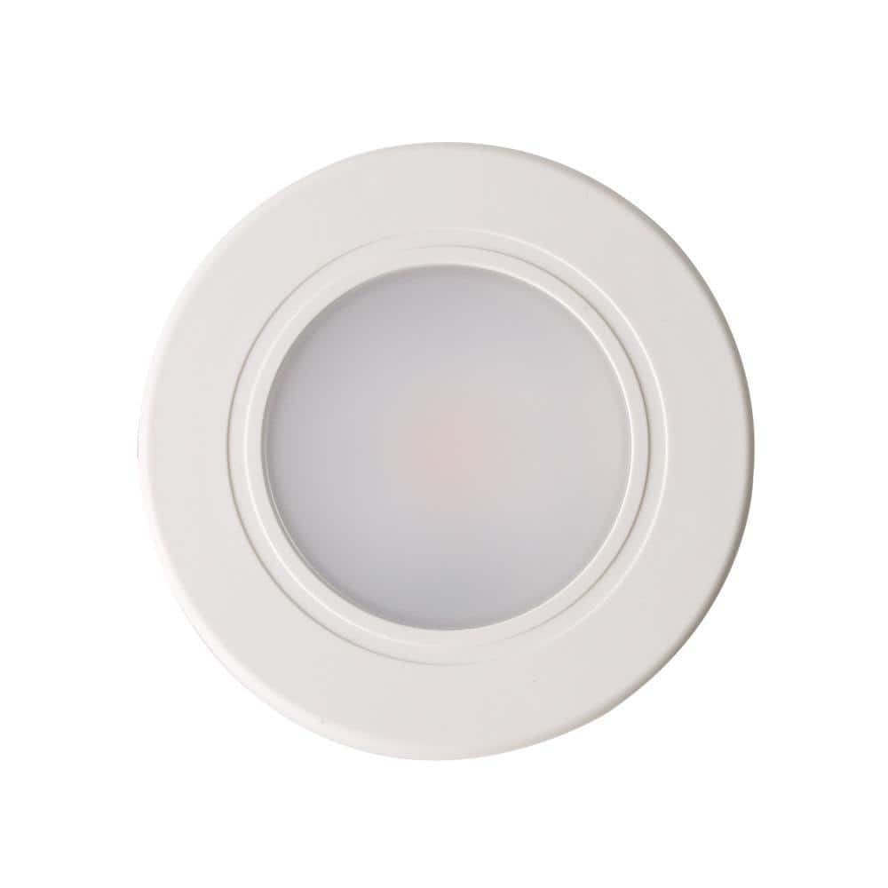 Plug - In 5 - Light White Dimmable Integrated LED Under Cabinet Puck Light with J - box - Stu's Home Improvement Outlet