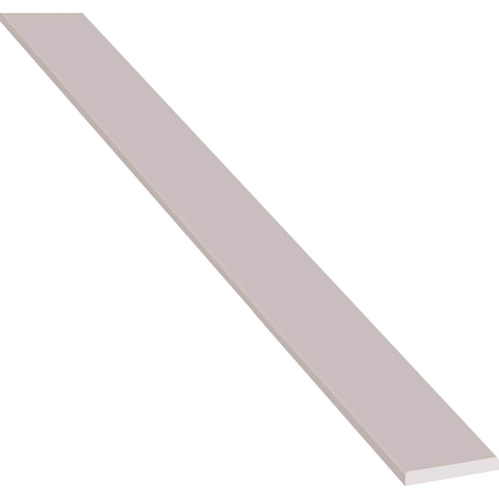White Single Beveled 6 in. x 54 in. Polished Engineered Marble Threshold Tile (4.5 lin. ft. /Each)