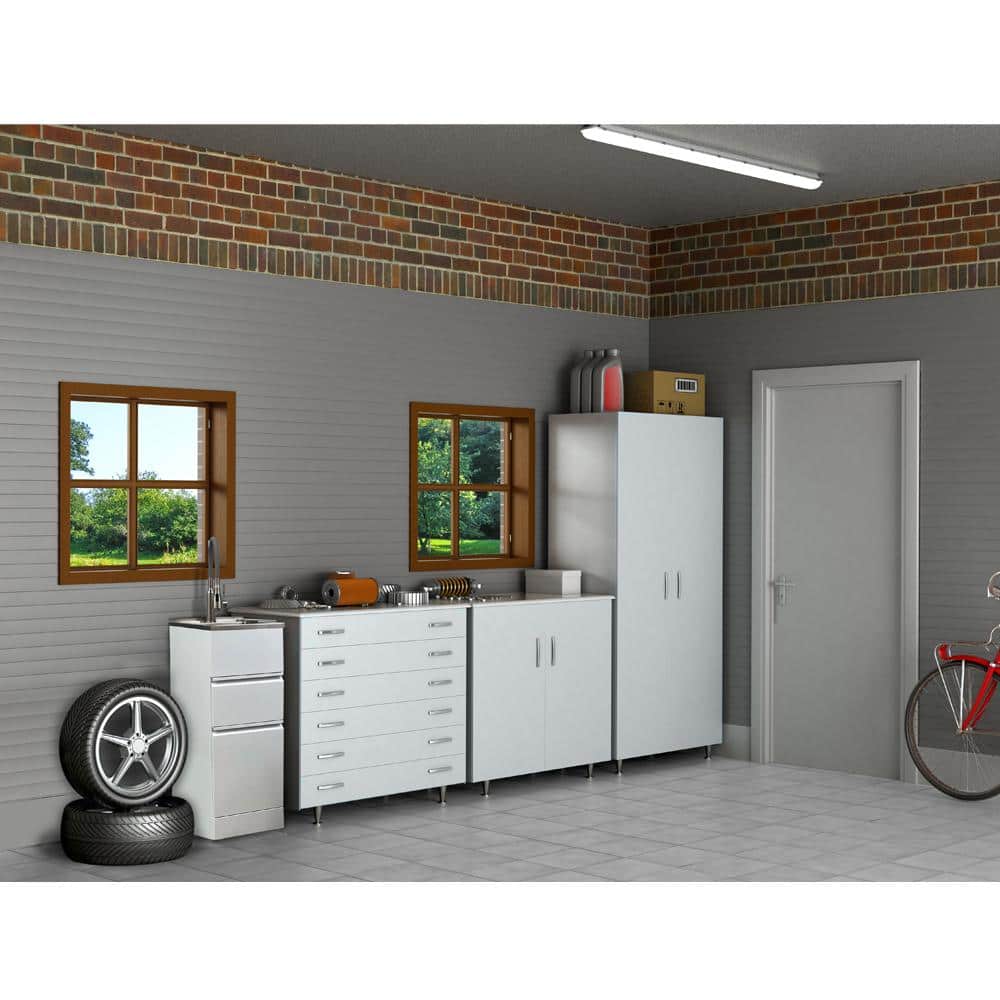 All-in-One 15.5x22.4x34.9 Metal Laundry Sink