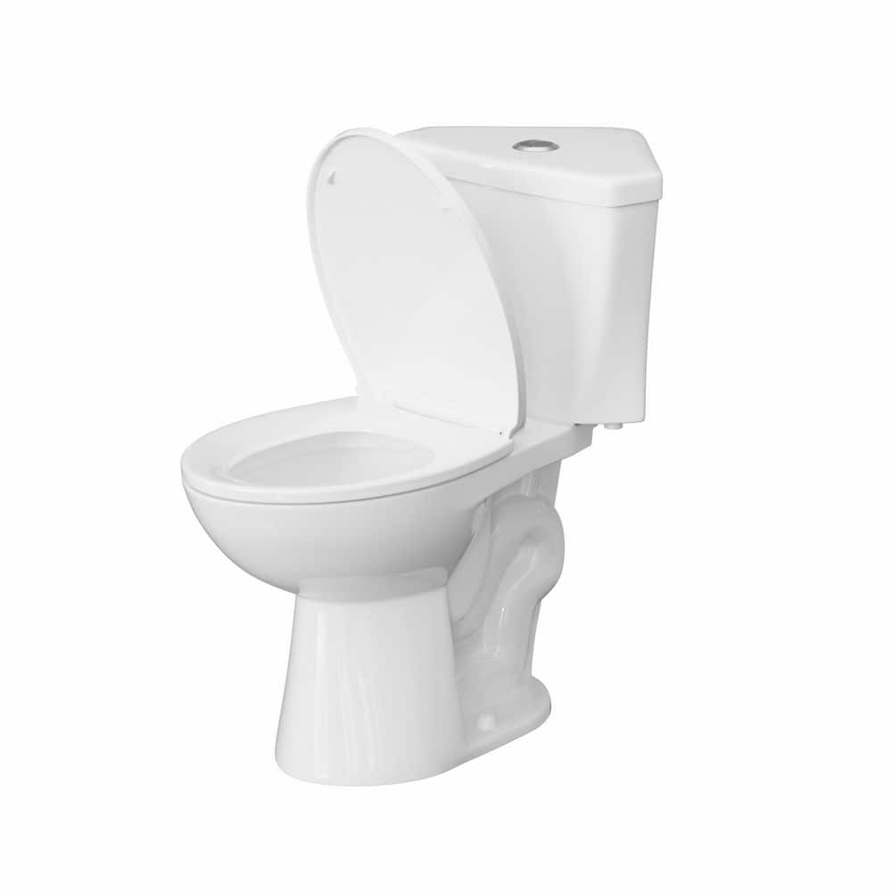 Corner Toilet Elongated, 0.8 GPF/1.28 GPF Dual Flush Compact 17.2