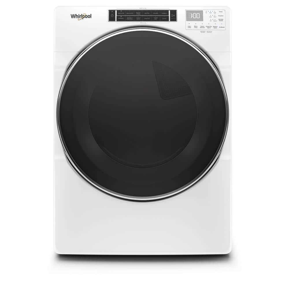 7.4 cu. ft. 240-Volt White Stackable Electric Dryer with Steam and Intuitive Touch Controls, ENERGY STAR (WED8620HW)