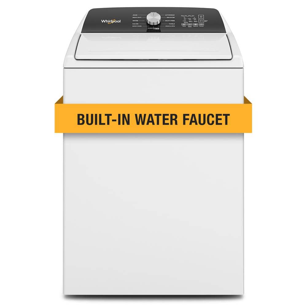 Whirlpool 4.6 cu. ft. White Top Load Impeller Washer with Built-In Faucet