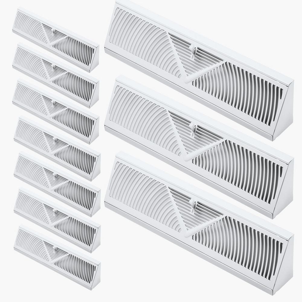 18 in. x 5 in. Floor Registers, 10 - Pack Baseboard Registers, HVAC Iron Floor Vents, Anti - Peeling Air Vents Deflector - Stu's Home Improvement Outlet