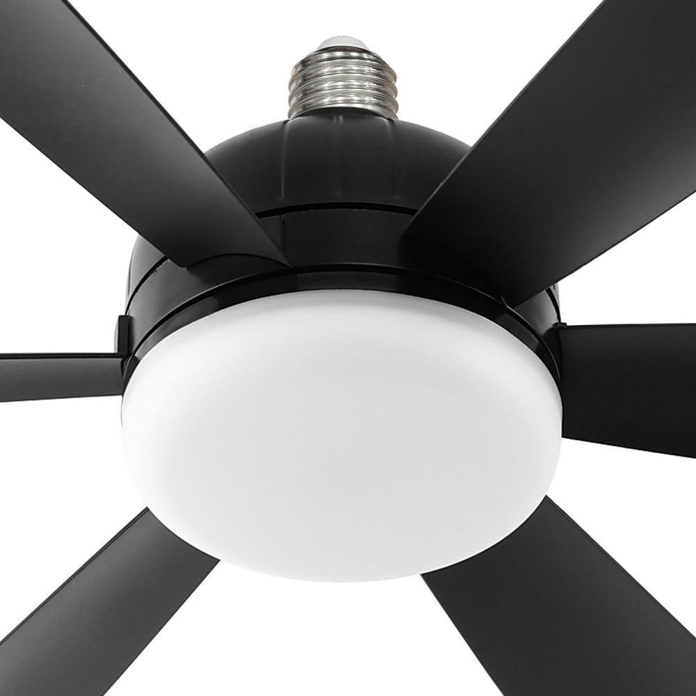 18 in. Black 2 - in - 1 Dimmable Indoor LED Ceiling Fan Flush Mount Light with 6 - Speed and Timer Setting - Stu's Home Improvement Outlet